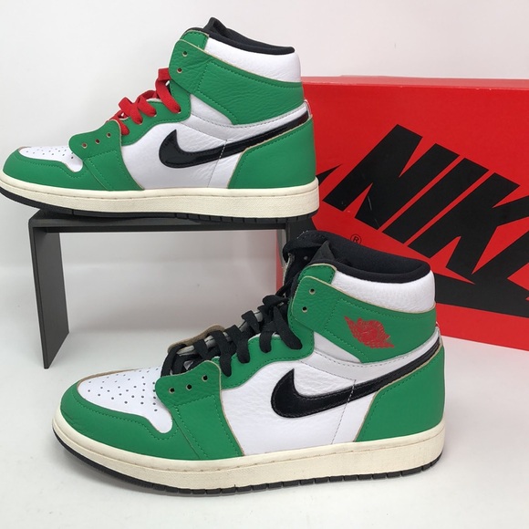 Nike Women’s Air Jordan 1 High OG Retro DB4612-300 Lucky Green Sneakers - Size 8 - Picture 3 of 15